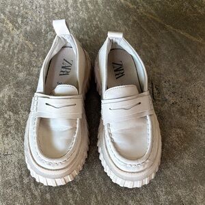 Zara Off-White Chunky Loafers
